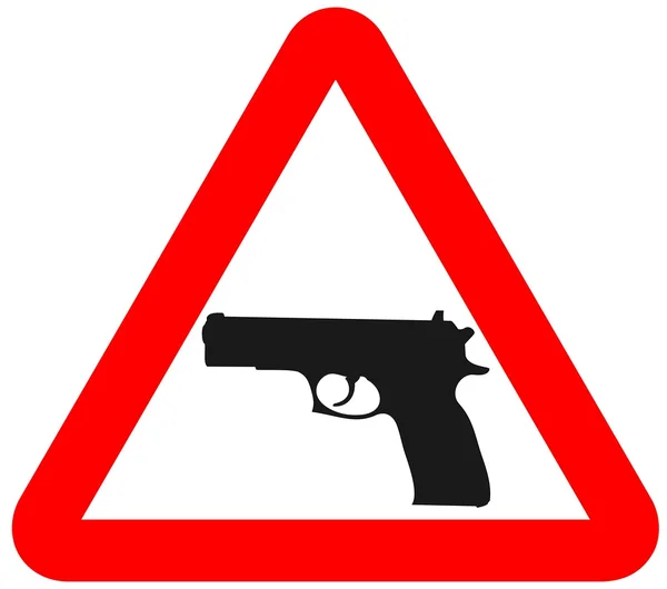 Attention gun sign — Stock Vector