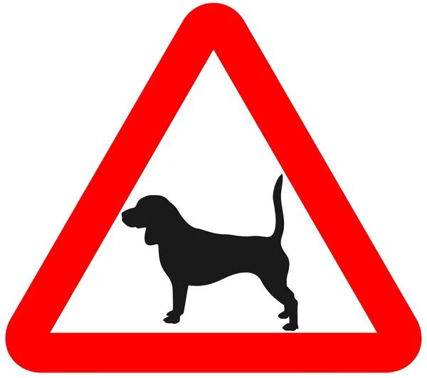 Attention dog sign — Stock Vector