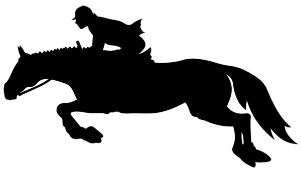Жокей и лошадь — стоковый вектор
