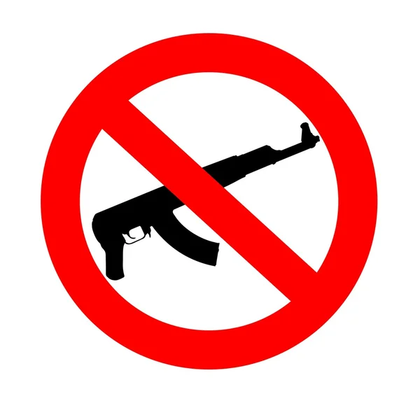 Armas proibidas sinal — Vetor de Stock