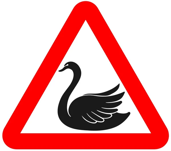 Attention swan sign — Stock Vector