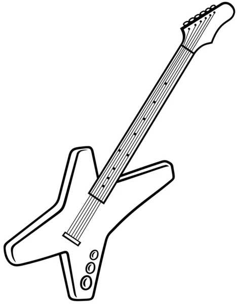 Guitarra pintura — Vector de stock