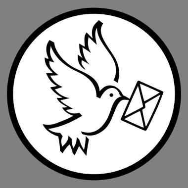 Güvercin taşıyan güvercin, güvercin uçuş vektörü çizimi