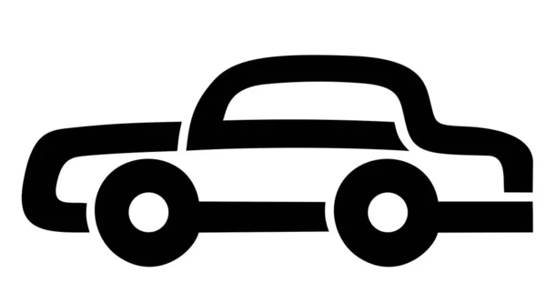 Car Vector Icon Illustration Simple Outline Style Sign Symbol — Stock Vector