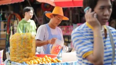 meyve jiuce bangkok mahallesindeki sokak satıcıları