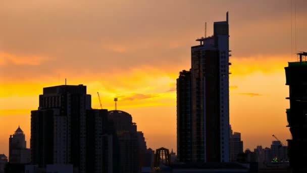 时间间隔-曼谷城市在日落 — 图库视频影像
