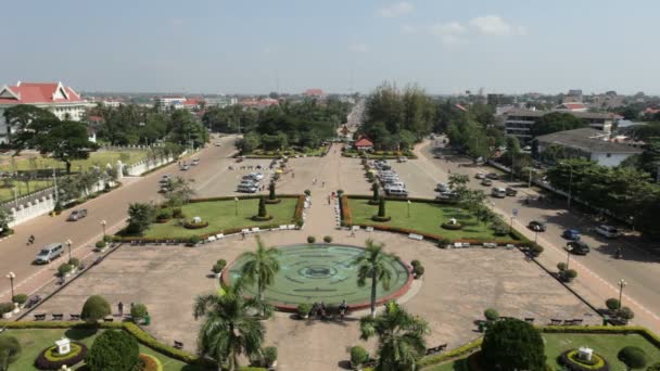 Flygfoto över vientiane, laos — Stockvideo