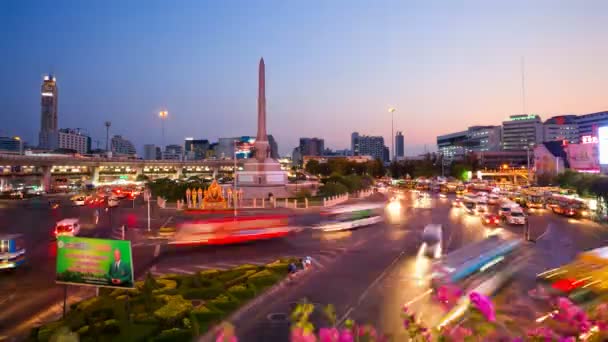 Timelapse - Monumento alla vittoria di Bangkok — Video Stock