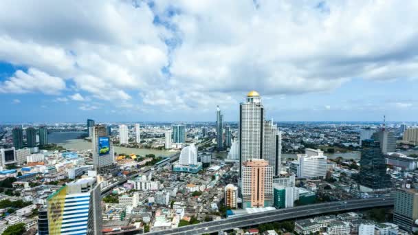 Zeitraffer Bangkok City Skyline — Stockvideo