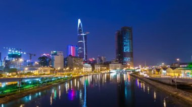 Ho Chi Minh City Skyline Timelapse at night
