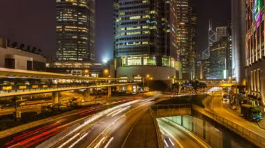 Hong Kong 'da gece trafiği