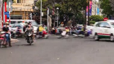 Ho Chi Minh City-2 Şubat: timelapse görünümü trafik Ho Chi Minh City