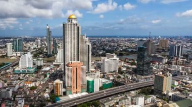 horizonte urbano time-lapse - bangkok