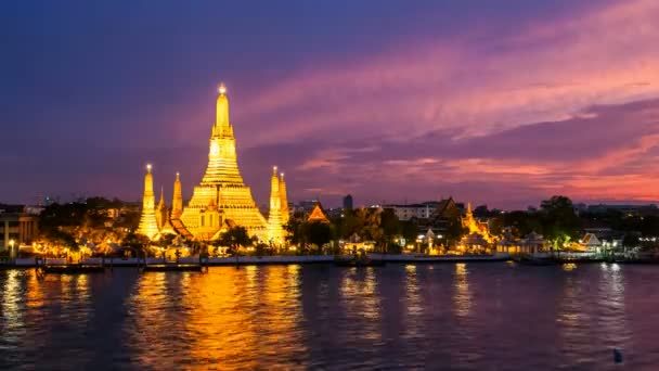 Бангкоку храм світанку - Уповільнена зйомка — стокове відео