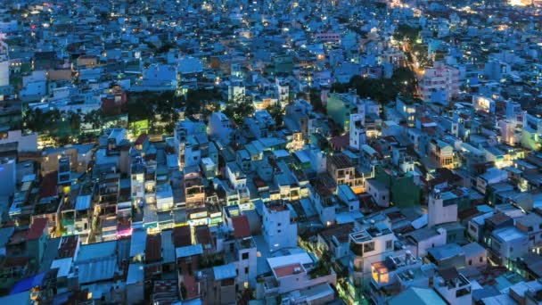 Miasto panoramę - miasta ho chi minh, Wietnam timelapse — Wideo stockowe