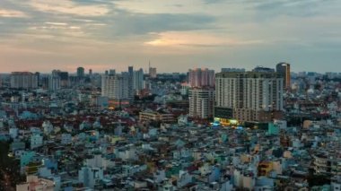 ho chi minh city, vietnam üzerinde günbatımı Timelapse