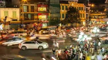 zaman atlamalı hanoi, vietnam hoan kiem İlçesi'nde trafik