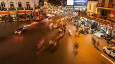 zaman atlamalı hanoi, vietnam hoan kiem İlçesi'nde trafik