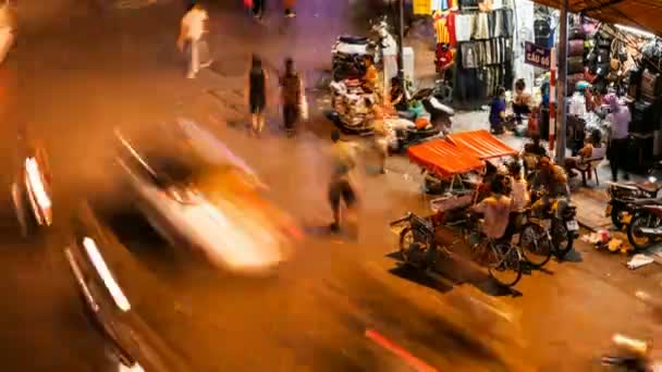 Hanoi cyclo zaman atlamalı - hoan kiem, vietnam — Stok video