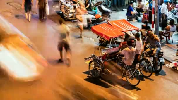 Hanoi cyclo time-lapse - hoan kiem, vietnam — Stockvideo