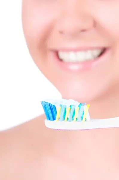 Wybielanie zębów. opieka stomatologiczna — Zdjęcie stockowe