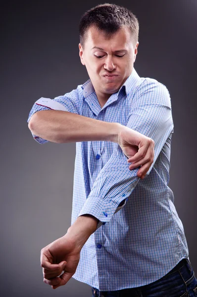 Man in tight shirt — Stock Photo, Image