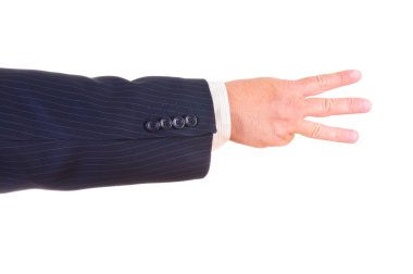 adam el işareti izole