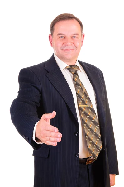 Businessman giving a hand — Stock Photo, Image