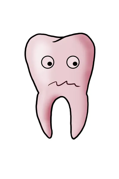 Przestraszony chory ząb — Zdjęcie stockowe