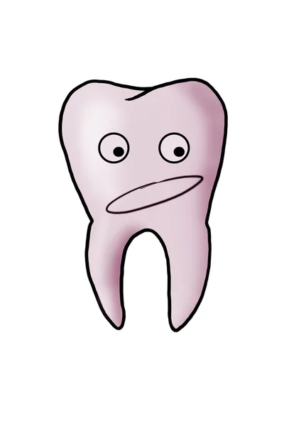 Przestraszony chory ząb — Zdjęcie stockowe