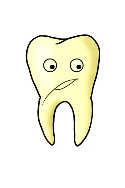 Испуганный больной зуб — стоковое фото