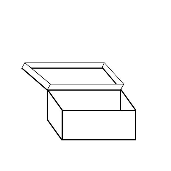 Open box pictogram — Stockfoto