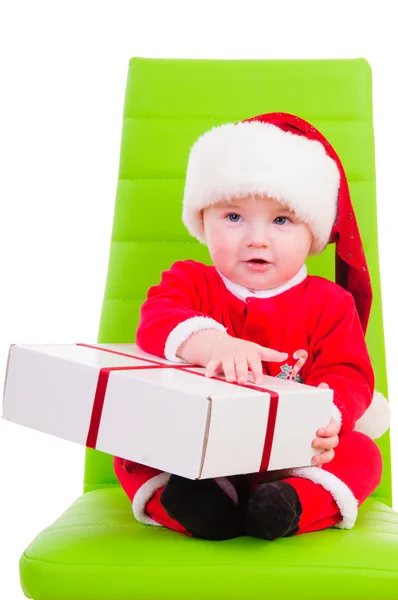 Kid in Santa Claus clothes — Stock Photo, Image