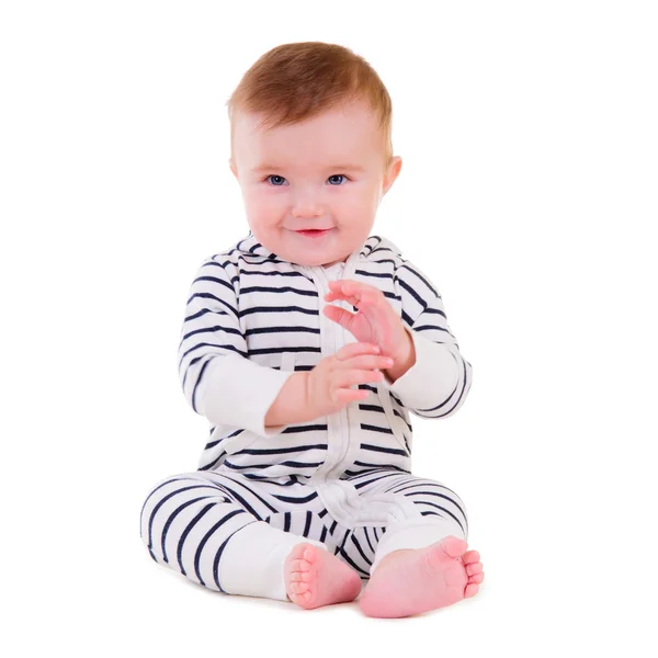 Smiley baby sitting — Stock Photo, Image