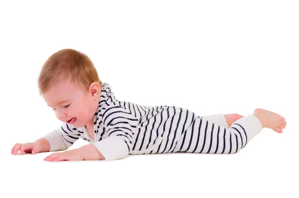 Baby dělá rozvíjejících cvičení — Stock fotografie