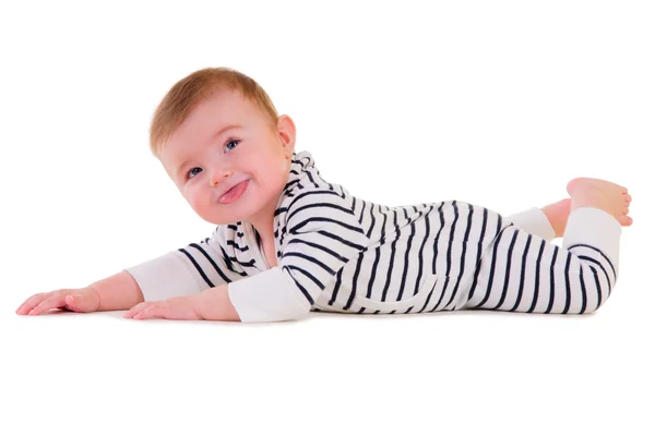 Baby macht Entwicklungsübungen — Stockfoto