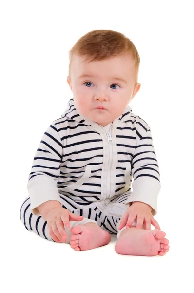 Smiley baby sitting — Stock Photo, Image