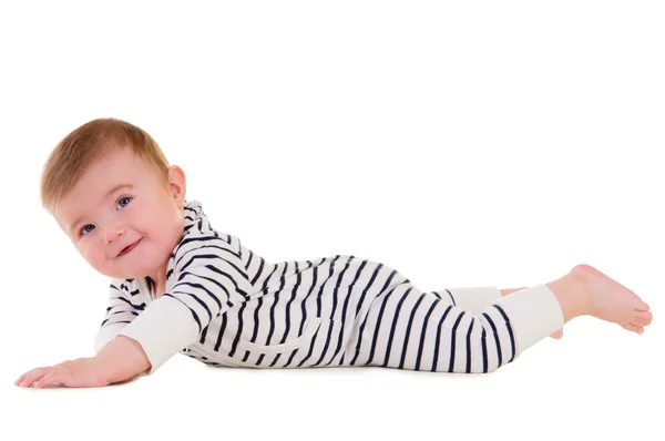 Baby makes developing exercises — Stock Photo, Image