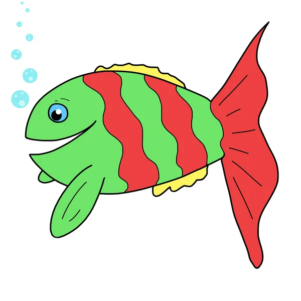 Χαριτωμένο ψάρι κινουμένων σχεδίων — Φωτογραφία Αρχείου