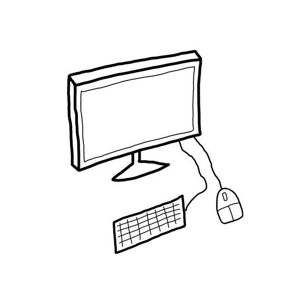 Abbildung des Desktop-PCs — Stockfoto