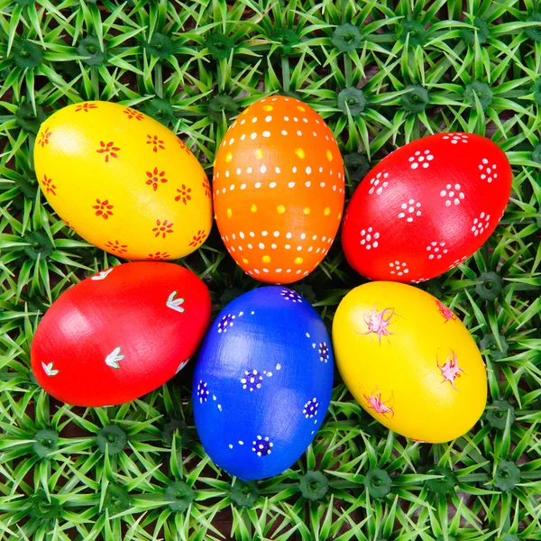Ručně tažené velikonoční vajíčka — Stock fotografie