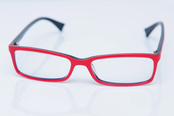 Reading red glasses — Stock Photo, Image