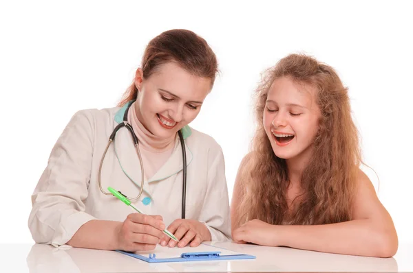 Médico e criança — Fotografia de Stock