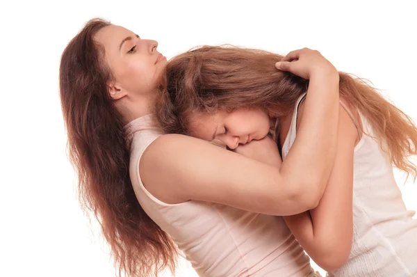 Mother comforting daughter — Stock Photo, Image