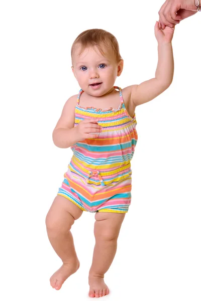 Baby first steps — Stock Photo, Image