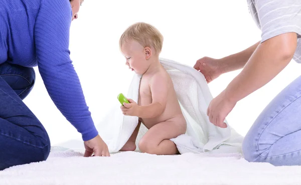 Kaukasisches Babysitting — Stockfoto