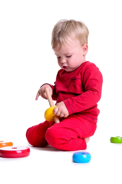 Bebê com brinquedos — Fotografia de Stock