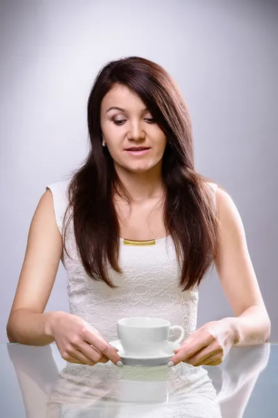 Woman and coffee — Stock Photo, Image