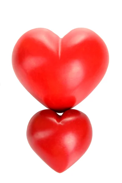 Two decorative red heart — Stock Photo, Image