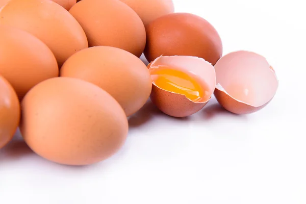 Yumurtalar izole yığını — Stok fotoğraf